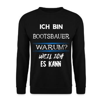 Bootsbauer Schiffe Binnenschiffe Boote Bauen Boots - Unisex Pullover - Schwarz - Vorne - Alina (178cm) & Michal (187cm)
