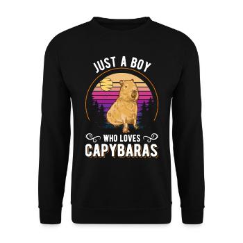 Just a girl who loves capybaras capybara - Unisex Sweatshirt - black - Front - Alina (178cm) & Michal (187cm)