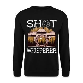 Shot Flüsterer Fotograf Kamera Fotografie Landscha - Unisex Pullover - Schwarz - Vorne - Alina (178cm) & Michal (187cm)
