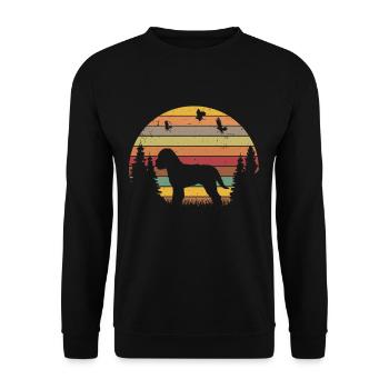 Lagotto Romagnolo Retro Truffle Search Dog Vintage - Unisex Sweatshirt - black - Front - Alina (178cm) & Michal (187cm)
