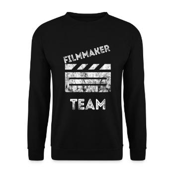 Filmemacher Team Kameramann Regisseur Videokamera - Unisex Pullover - Schwarz - Vorne - Alina (178cm) & Michal (187cm)