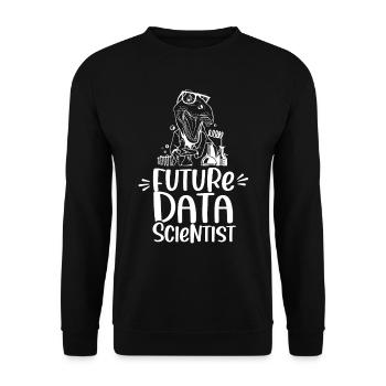 Zukünftiger Datenwissenschaftler Datenanalyst - Unisex Pullover - Schwarz - Vorne - Alina (178cm) & Michal (187cm)