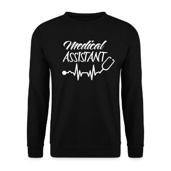 Medizinischer Assistent Gesundheitswesen Assistenz - Unisex Pullover - Schwarz - Vorne - Alina (178cm) & Michal (187cm)