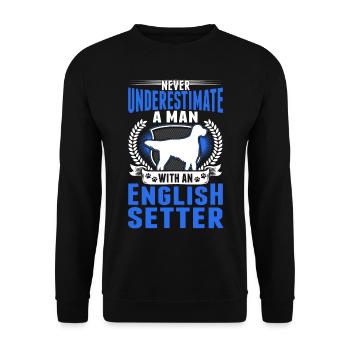 Setter anglais Homme Setter anglais - Sweat-shirt Unisexe - noir - Devant - Alina (178cm) & Michal (187cm)