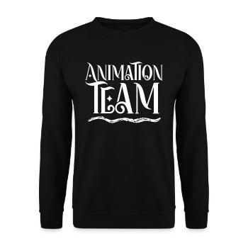 Équipe d’animation Équipe d’animation Profession d’animateur - Sweat-shirt Unisexe - noir - Devant - Alina (178cm) & Michal (187cm)