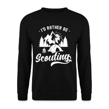 Pfadfinder Sippe Sprüche Zeltlager Pfadfinden - Unisex Pullover - Schwarz - Vorne - Alina (178cm) & Michal (187cm)