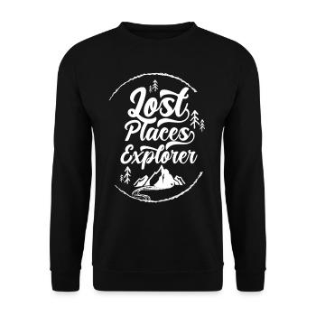 Lost Places Explorer Leave Explore Places - Unisex Sweatshirt - black - Front - Alina (178cm) & Michal (187cm)