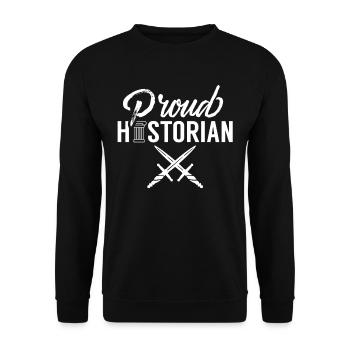 Proud historian Profession History History - Unisex Sweatshirt - black - Front - Alina (178cm) & Michal (187cm)