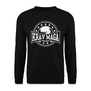 Krav Maga Fighter Martial Arts Martial Arts Warrior - Unisex Sweatshirt - black - Front - Alina (178cm) & Michal (187cm)
