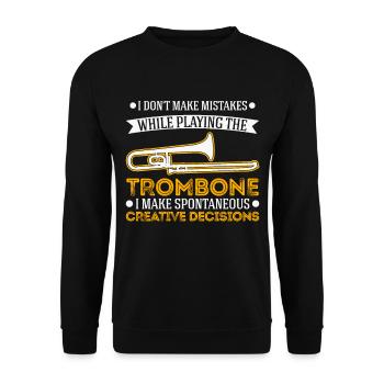 Trombone Trombone Trombone Joueur Tromboniste - Sweat-shirt Unisexe - noir - Devant - Alina (178cm) & Michal (187cm)