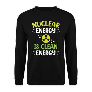 Kernenergie Ist Saubere Energie Kernkraft - Unisex Pullover - Schwarz - Vorne - Alina (178cm) & Michal (187cm)