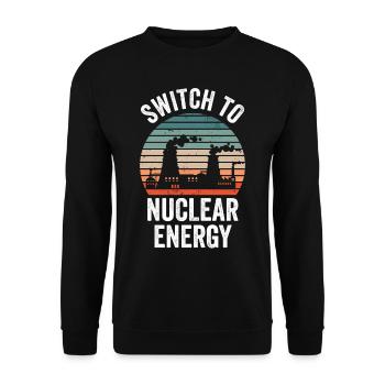 Umstieg Auf Kernenergie Kernkraft Atomkraft - Unisex Pullover - Schwarz - Vorne - Alina (178cm) & Michal (187cm)