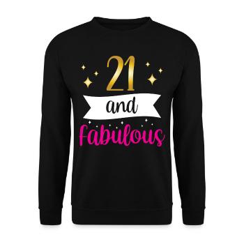 21 Et fabuleuse fête d’anniversaire - Sweat-shirt Unisexe - noir - Devant - Alina (178cm) & Michal (187cm)