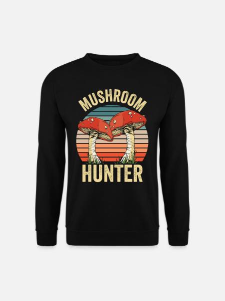 Pilzjäger Pilze Jäger Pilzesammeln Pilzesammler - Unisex Pullover - Schwarz