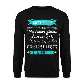 Bester Chirurg Chirurgischer Arzt Doktor Chirurgie - Unisex Pullover - Schwarz - Vorne - Alina (178cm) & Michal (187cm)
