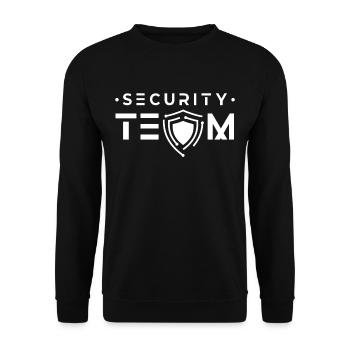 Security Team Security Team Security Bouncer - Unisex Sweatshirt - black - Front - Alina (178cm) & Michal (187cm)