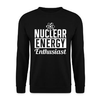 Passionné d’énergie nucléaire Énergie nucléaire Énergie nucléaire - Sweat-shirt Unisexe - noir - Devant - Alina (178cm) & Michal (187cm)