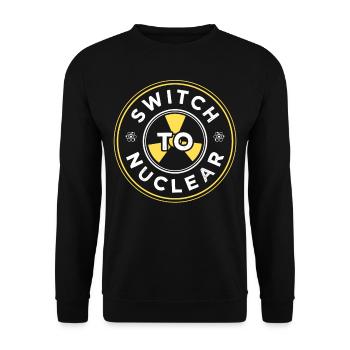 Umstieg Auf Kernenergie Kernkraft Atomkraft - Unisex Pullover - Schwarz - Vorne - Alina (178cm) & Michal (187cm)