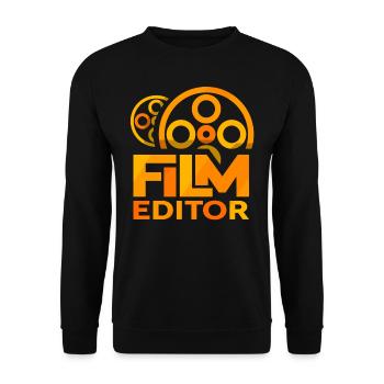 Film Editor Filmeditor Edit Video - Unisex Pullover - Schwarz - Vorne - Alina (178cm) & Michal (187cm)
