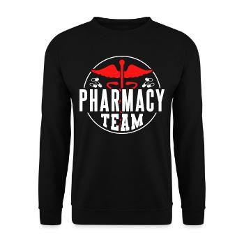 Apotheken Team Apotheke Apotheker Pharmazeut - Unisex Pullover - Schwarz - Vorne - Alina (178cm) & Michal (187cm)