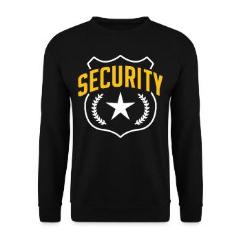 Security Bouncer Security Security Guard - Unisex Sweatshirt - black - Front - Alina (178cm) & Michal (187cm)