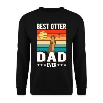 Meilleur papa loutre de tous les temps Loutre de mer - Sweat-shirt Unisexe - noir - Devant - Alina (178cm) & Michal (187cm)