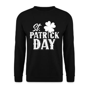 Saint-Patrick Saint-Patrick Irlande Irlandais - Sweat-shirt Unisexe - noir - Devant - Alina (178cm) & Michal (187cm)