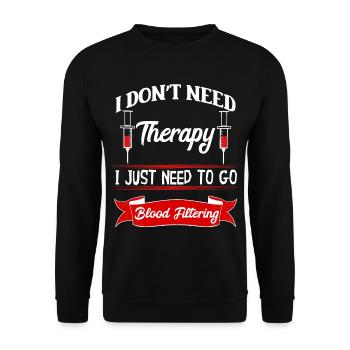 Dialyse Krankenschwester Blut Filtern Nephrologie - Unisex Pullover - Schwarz - Vorne - Alina (178cm) & Michal (187cm)