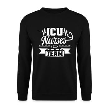 Team Intensive Care Nurses Intensive Care Intensive Care - Unisex Sweatshirt - black - Front - Alina (178cm) & Michal (187cm)