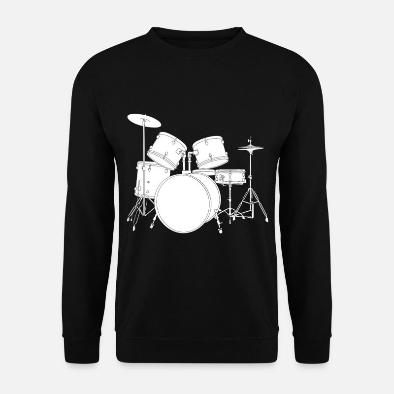 Conception de batteur de joueur de batterie de batteur - Sweat-shirt Unisexe - noir