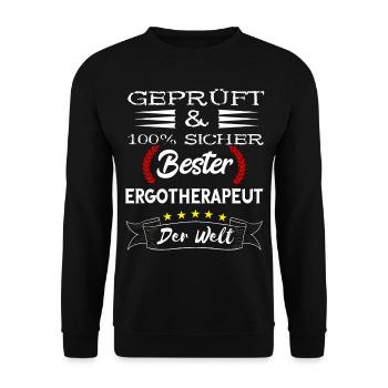 Bester Ergotherapeut Physios Therapeut Ergotherapi - Unisex Pullover - Schwarz - Vorne - Alina (178cm) & Michal (187cm)