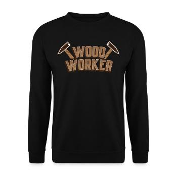 Woodworkers Woodwork Woodwork Woodcutters - Unisex Sweatshirt - black - Front - Alina (178cm) & Michal (187cm)