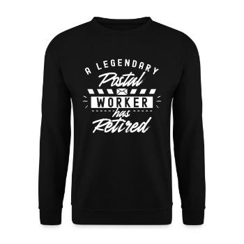 Un facteur légendaire a pris sa retraite - Sweat-shirt Unisexe - noir - Devant - Alina (178cm) & Michal (187cm)