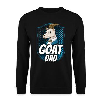 Goat Father Goat Father Goat Animal Domestic Goat - Unisex Sweatshirt - black - Front - Alina (178cm) & Michal (187cm)
