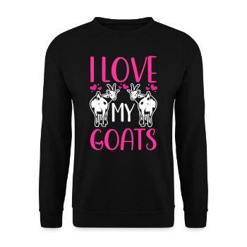 I love My goats goat mom animal goat - Unisex Sweatshirt - black - Front - Alina (178cm) & Michal (187cm)