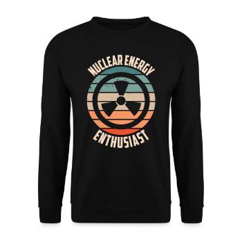 Passionné d’énergie nucléaire Énergie nucléaire Énergie nucléaire - Sweat-shirt Unisexe - noir - Devant - Alina (178cm) & Michal (187cm)