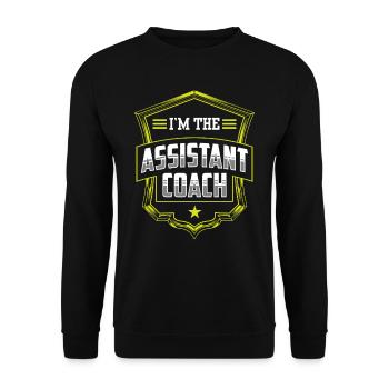 I am the Assistant Trainer Coach Assistant - Unisex Sweatshirt - black - Front - Alina (178cm) & Michal (187cm)