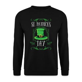St Patrick's Day St. Patrick's Day Ireland Irish - Unisex Sweatshirt - black - Front - Alina (178cm) & Michal (187cm)