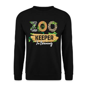 Zookeeper in training Zookeeper Profession Zoo - Unisex Sweatshirt - black - Front - Alina (178cm) & Michal (187cm)