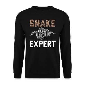 Serpent Expert Serpent Dictons Animal de compagnie - Sweat-shirt Unisexe - noir - Devant - Alina (178cm) & Michal (187cm)