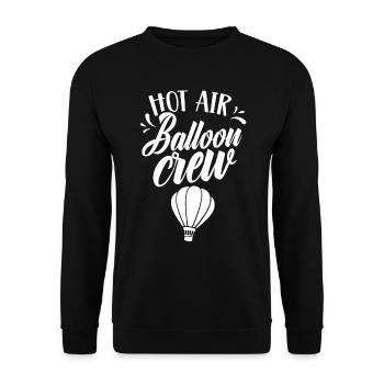 Heißluftballon Besatzung Ballonflug Ballonfahrer - Unisex Pullover - Schwarz - Vorne - Alina (178cm) & Michal (187cm)
