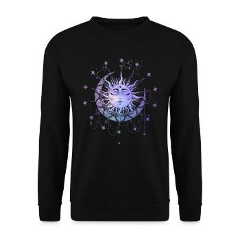 Magie Spirituelle Soleil Symbole Magique Occulte - Sweat-shirt Unisexe - noir - Devant - Alina (178cm) & Michal (187cm)