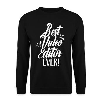 Best Video Editor Ever Movie Editor Movie - Unisex Sweatshirt - black - Front - Alina (178cm) & Michal (187cm)