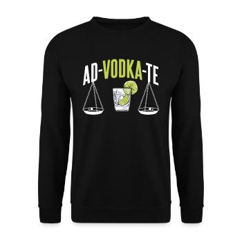 Advodkate Vodka Lawyer Lawyer Lawyer - Unisex Sweatshirt - black - Front - Alina (178cm) & Michal (187cm)