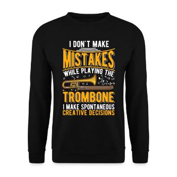 Posaune Creative Decisions Posaunenspieler - Unisex Pullover - Schwarz - Vorne - Alina (178cm) & Michal (187cm)