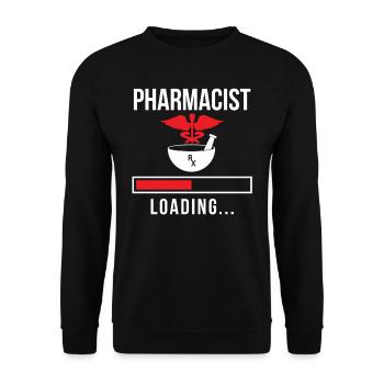 Apotheker Lädt Apotheke Pharmazie Pharmazeut - Unisex Pullover - Schwarz - Vorne - Alina (178cm) & Michal (187cm)