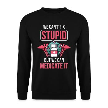 Apotheker Beruf Pharmazeut Apotheke Pharmazie - Unisex Pullover - Schwarz - Vorne - Alina (178cm) & Michal (187cm)