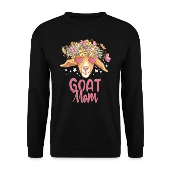 Goat Mother Goat Mother Goat Domestic Goat Animal - Unisex Sweatshirt - black - Front - Alina (178cm) & Michal (187cm)