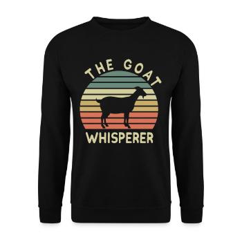 The Goat Whisperer Goat Whisperer Goat Animal - Unisex Sweatshirt - black - Front - Alina (178cm) & Michal (187cm)