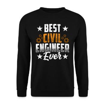 Best Civil Engineer of All Time Student Profession - Unisex Sweatshirt - black - Front - Alina (178cm) & Michal (187cm)